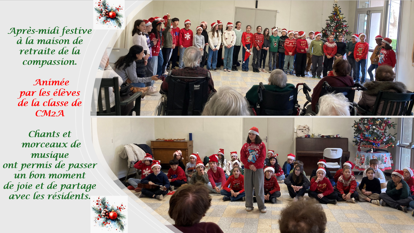 Les CM2A à la maison de retraite de la compassion