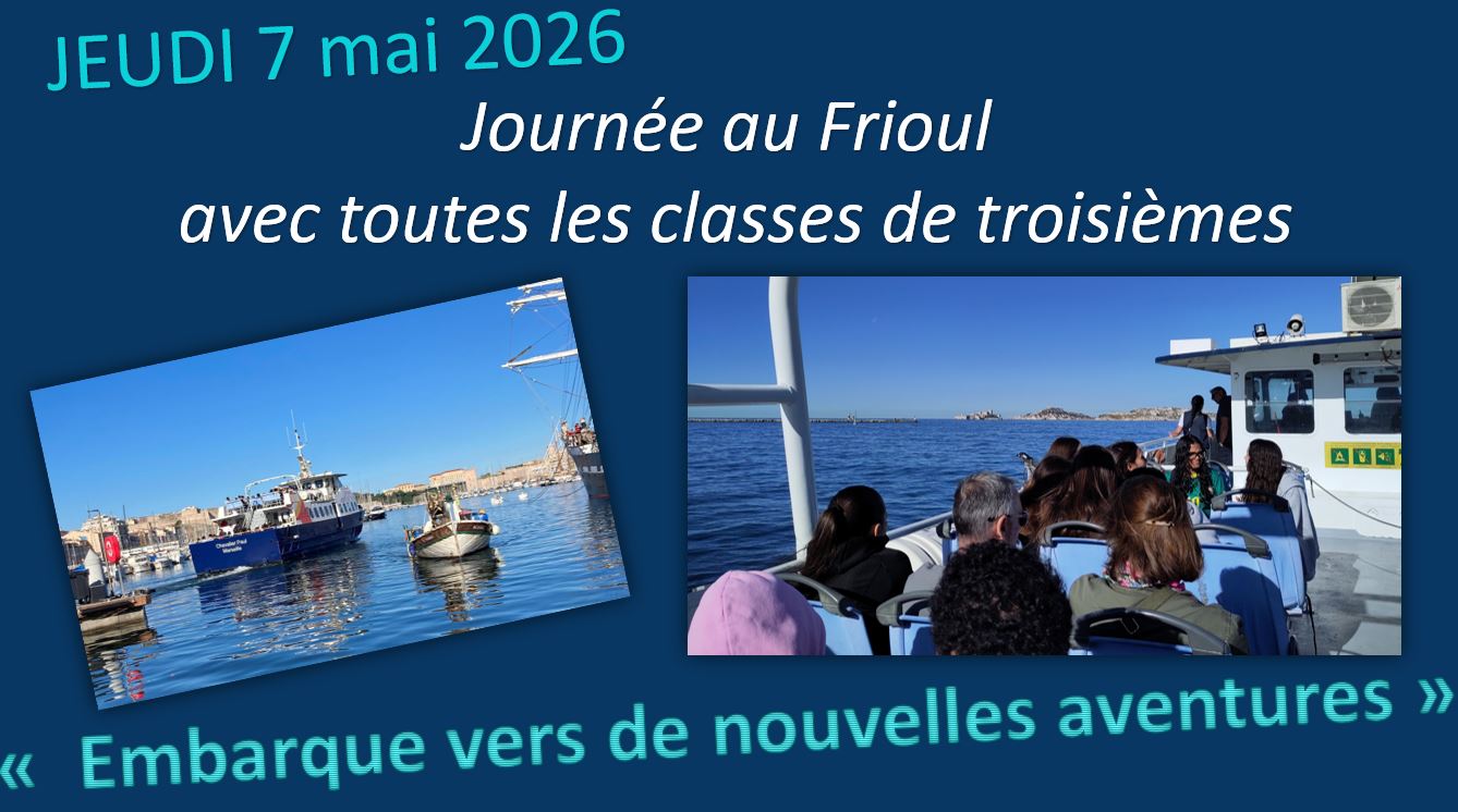 Sortie de fin de collège au Frioul